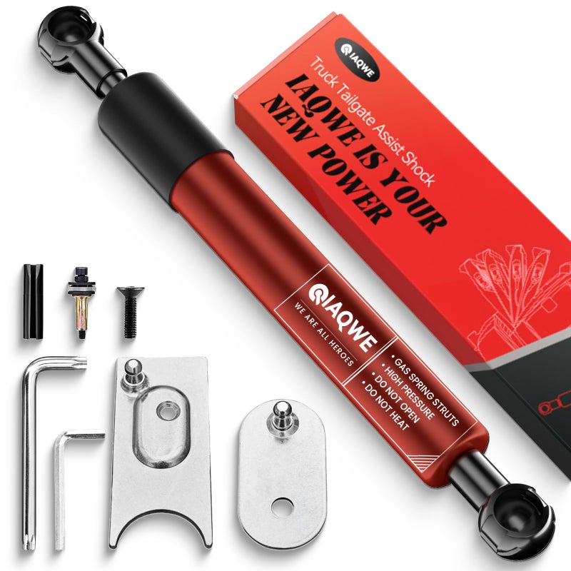 IAQWE Truck Tailgate Assist Shock 43301 fit for Ram 1500 2500 3500 2009-2018, Ram Classic 2019, Red - Image 1